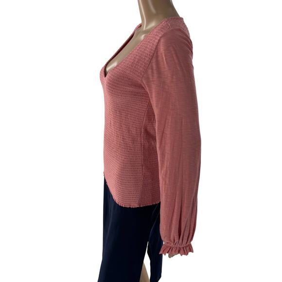 Nation LTD. Pink Bunny Smocked Long Sleeve Tee - Picture 5 of 9